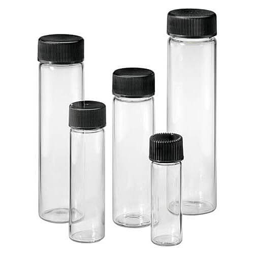 Clear Glass Vial 4 mL with Black Screw Cap