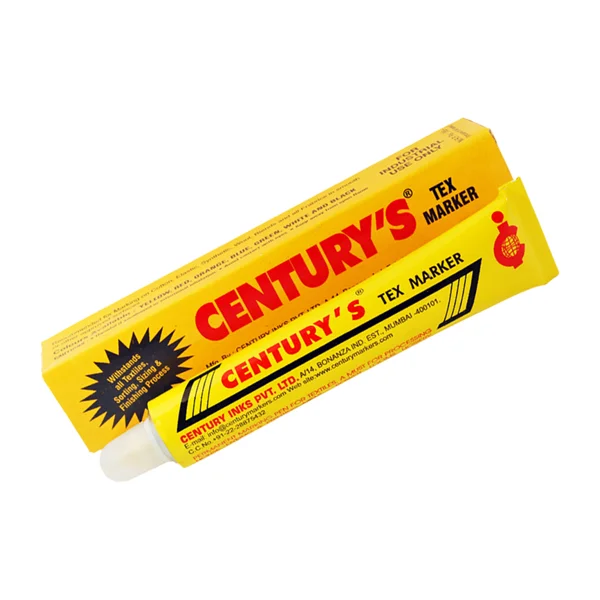 Century Textile Marker Pen Yellow 2mm, 60mL